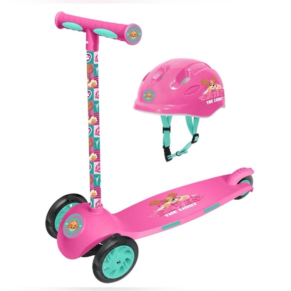 Paw Patrol Other - Paw Patrol  3 Wheel Scooter and Helmet Set - Pink - Skye - 50lbs -